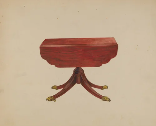 Table Pedestal by Arthur Johnson, index of american design, 1936