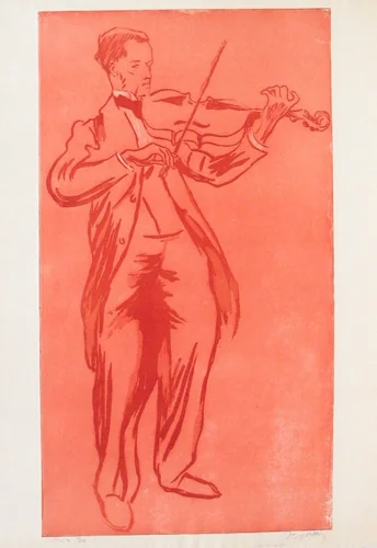 The Violinist (Le Violoniste supervielle) by Jacques Villon, print, 1899