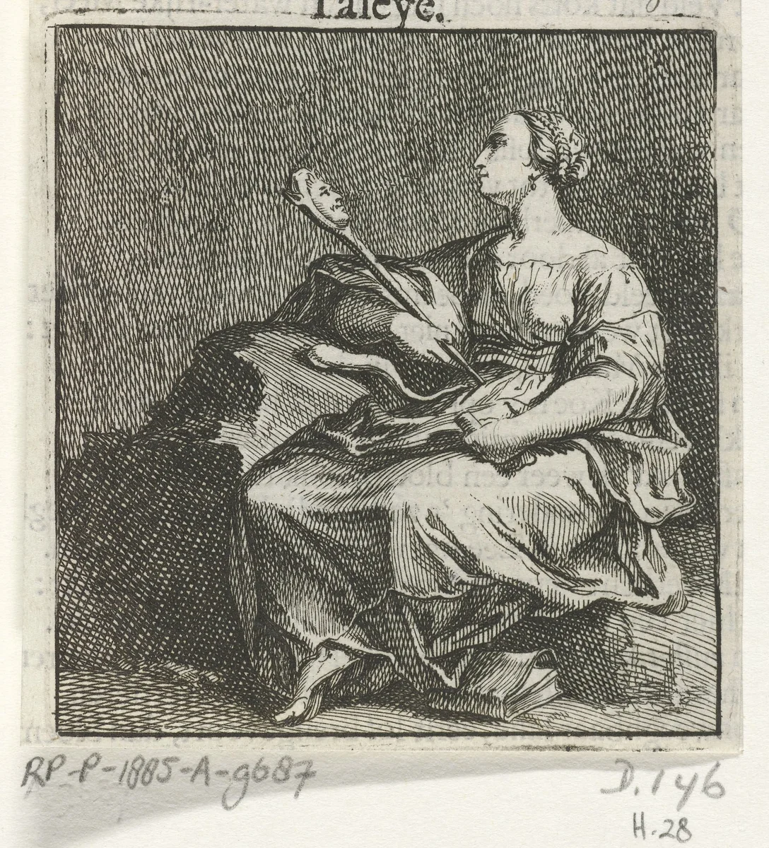 Thalia by Pieter Nolpe, print, 1650