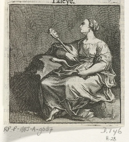 Thalia by Pieter Nolpe, print, 1650