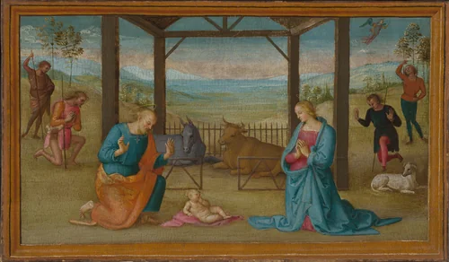 The Nativity by Perugino, painting, 1500-1505