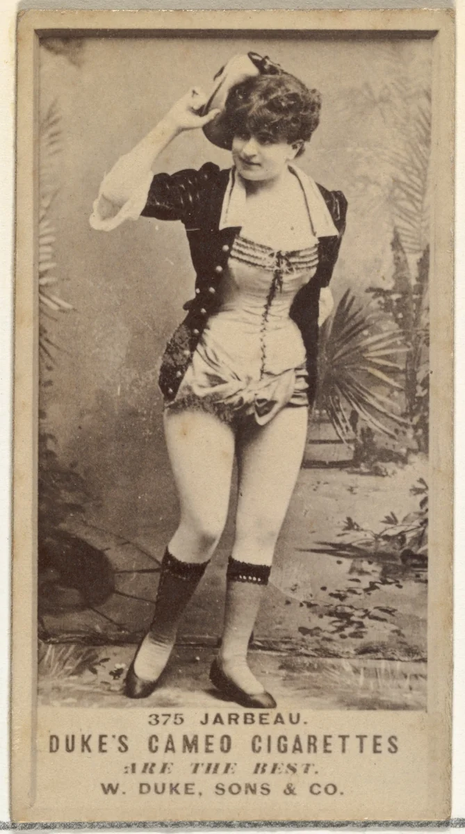 Card Number 375, Miss Jarbeau, from the Actors and Actresses series (N145-5) issued by Duke Sons & Co. to promote Cameo Cigarettes by W. Duke, Sons & Co., photograph, 1880-1889