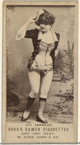 Card Number 375, Miss Jarbeau, from the Actors and Actresses series (N145-5) issued by Duke Sons & Co. to promote Cameo Cigarettes by W. Duke, Sons & Co., photograph, 1880-1889