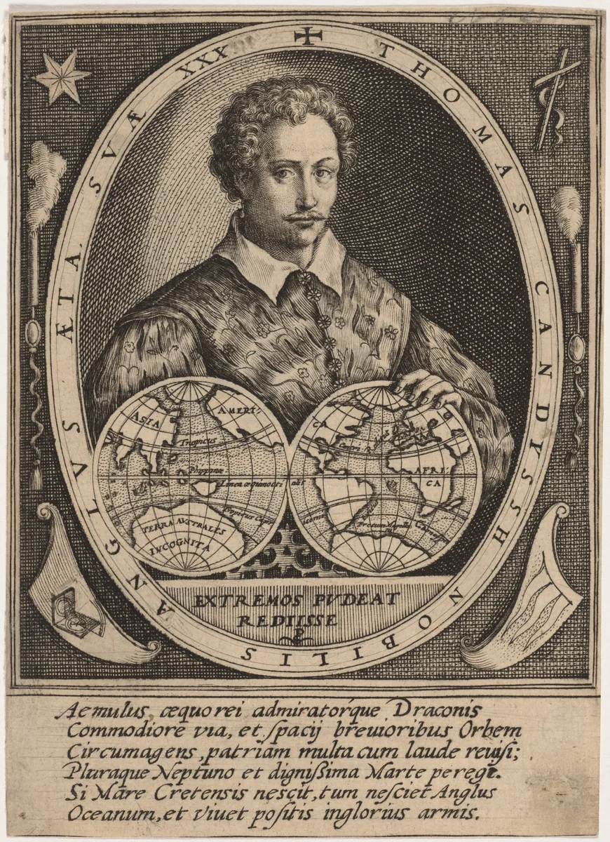 Thomas Cavendish by Crispijn van de Passe I, print, 1598