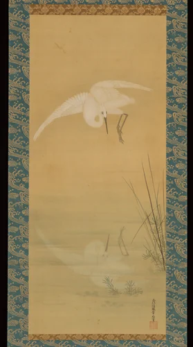 Heron by Tosa Mitsuoki, painting, 1617-1691