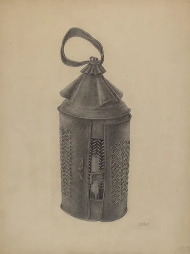 Hand Lantern by William Schmidt, index of american design, 1935-1942