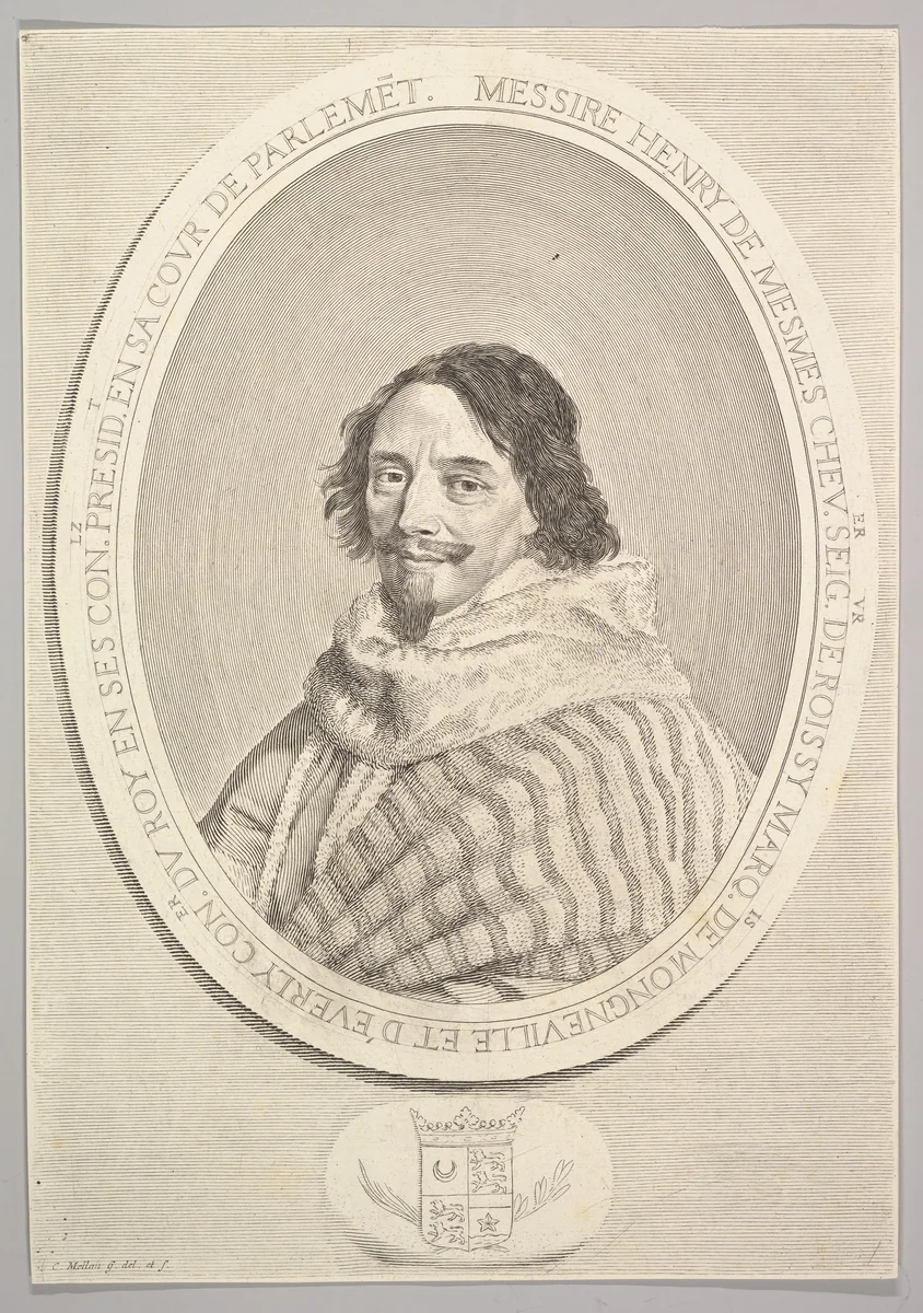 Henri de Mesmes by Claude Mellan, print, 1600-1650