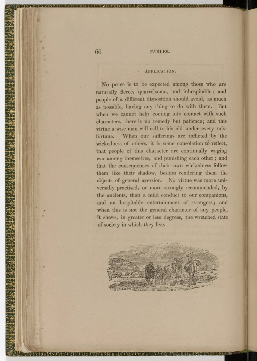 Tailpiece (page 66) from The Fables of Aesop by Thomas Bewick, illustrated book, 1818