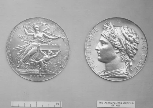 To Commemorate the Paris International Exposition of 1878 by Jules-Clément Chaplain, metalwork, 1878