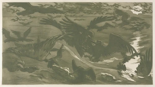 Birds of Prey by Victor Emile Prouvé, print, 1893
