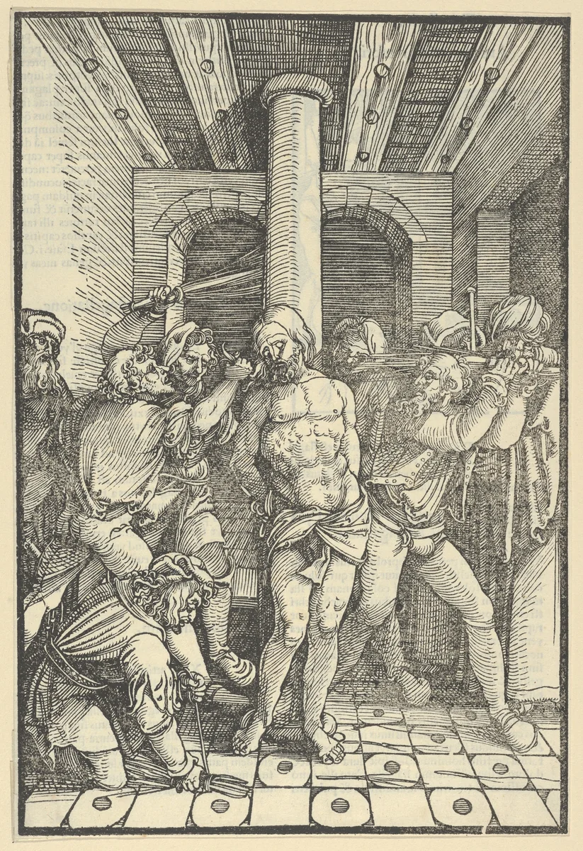 Christ Scourged, from Speculum passionis domini nostri Ihesu Christi by Hans Schäufelein, print, 1507