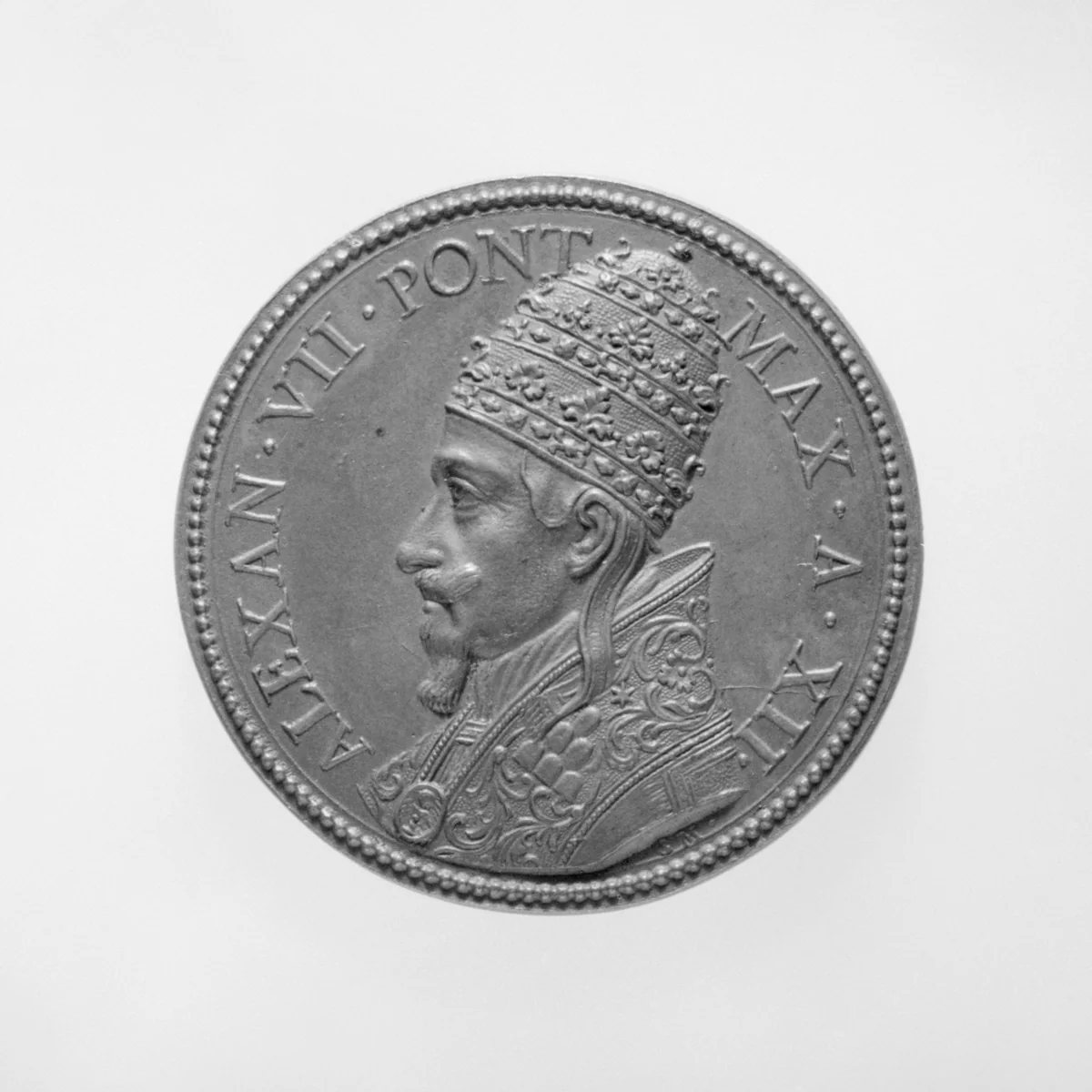 Alexander VII (Pope, 1655–67) by Gasparo Morone, metalwork, 1666