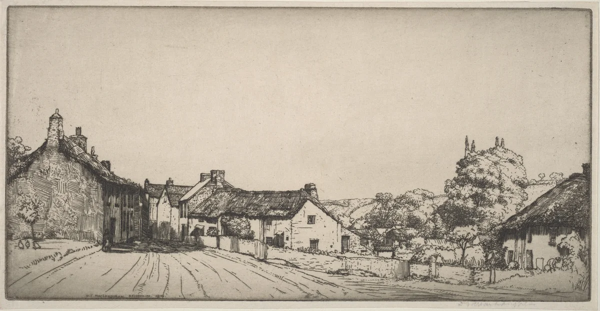 A Devonshire Village by Donald Shaw MacLaughlan, print, 1906