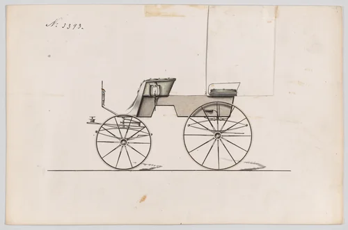 Design for T-Cart, no. 3393 by Brewster & Co., drawing, 1878