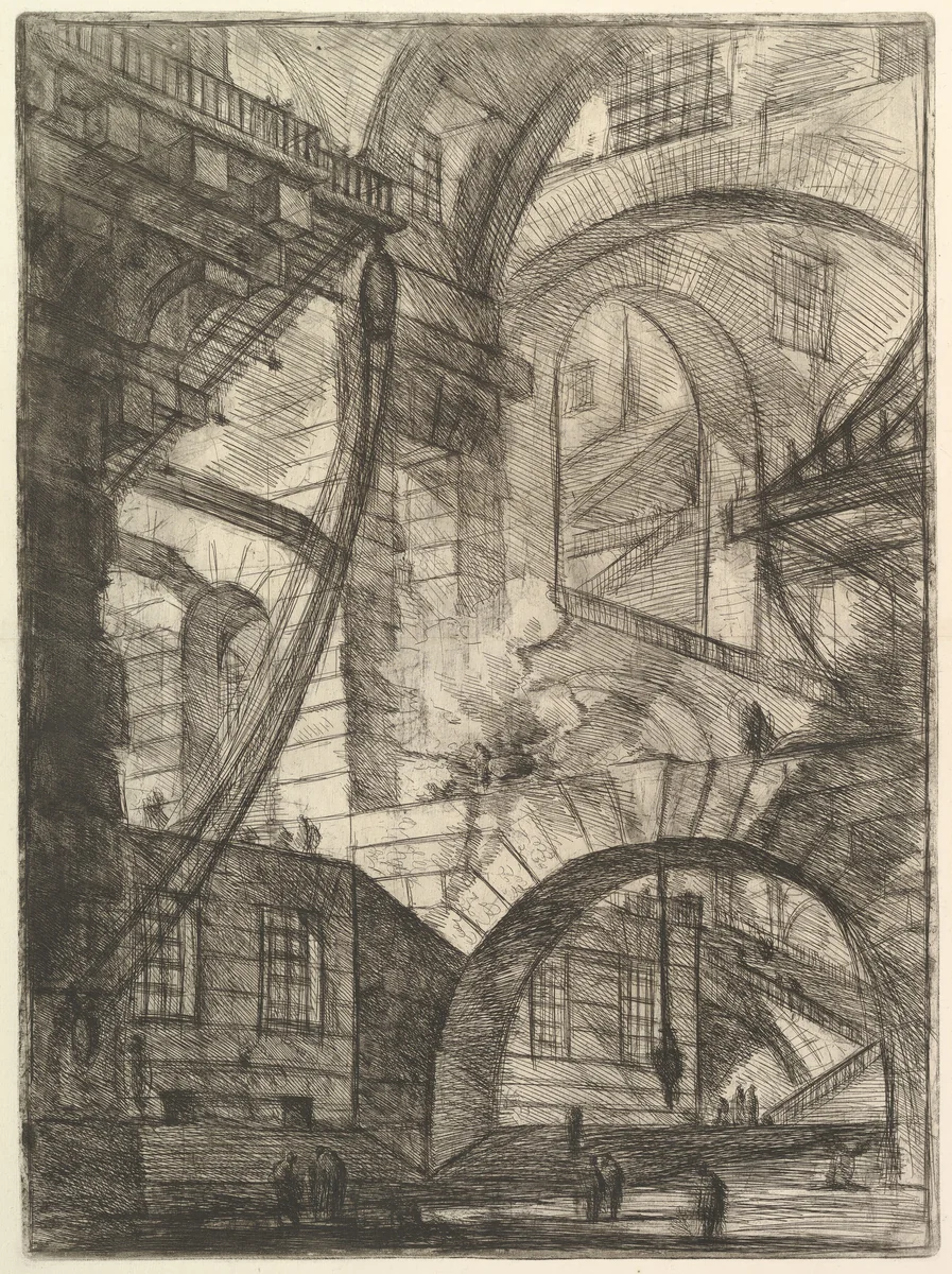 The Smoking Fire, from "Carceri d'invenzione" (Imaginary Prisons) by Giovanni Battista Piranesi, print, 1744-1755