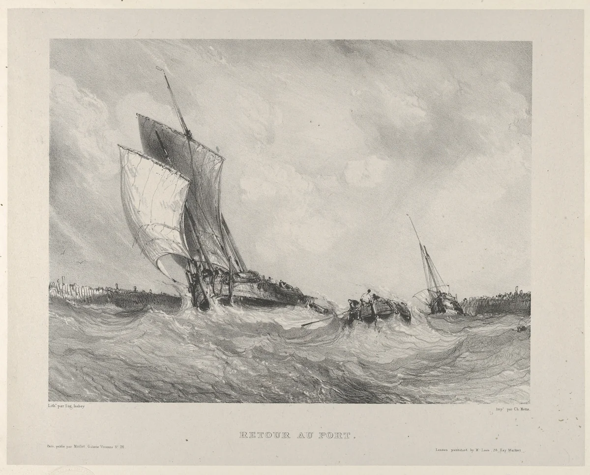 Returning to the Port by Eugène Isabey, print, 1833