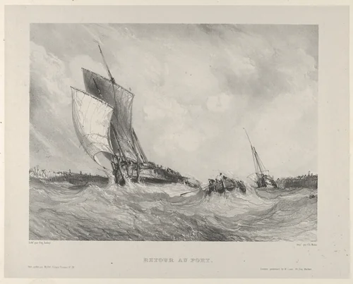 Returning to the Port by Eugène Isabey, print, 1833