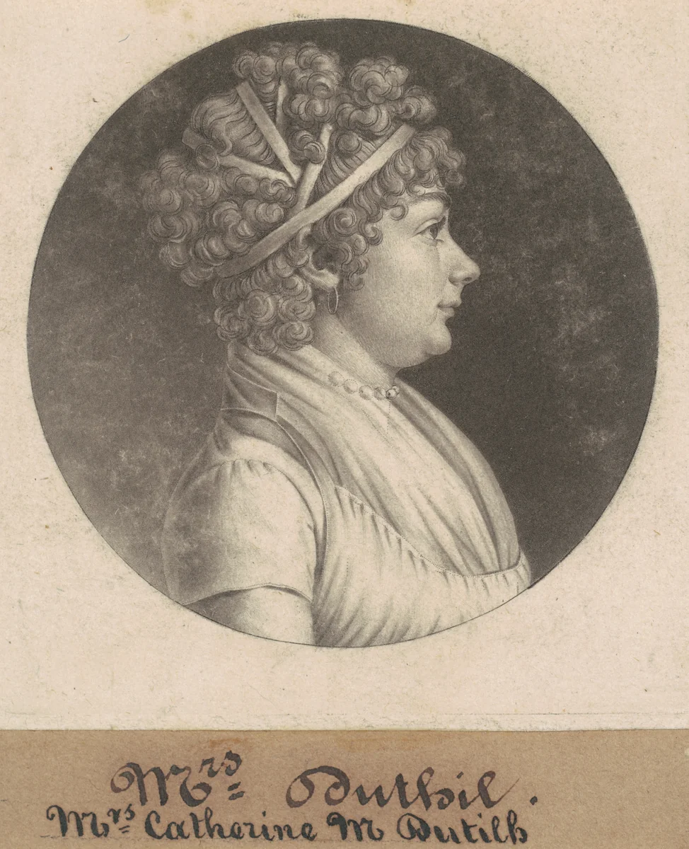 Catherine D. Dutilh by Charles B. J. Févret de Saint-Mémin, print, 1801