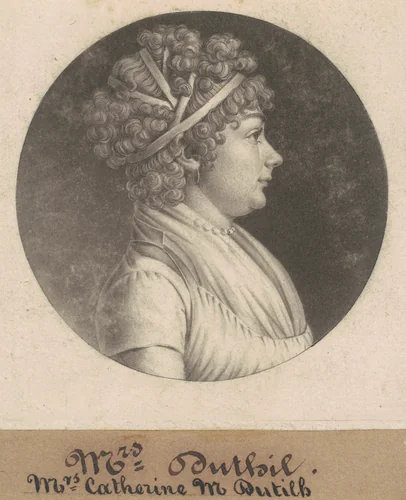 Catherine D. Dutilh by Charles B. J. Févret de Saint-Mémin, print, 1801