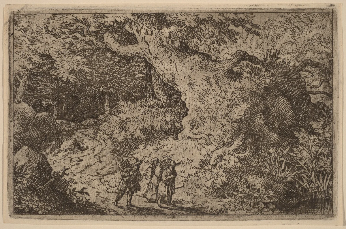 A Thick Forest by Allart van Everdingen, print, 1645-1656