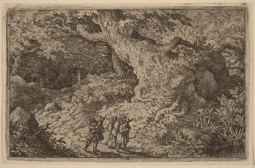 A Thick Forest by Allart van Everdingen, print, 1645-1656