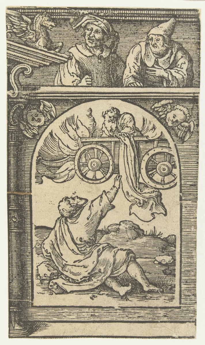 Hemelvaart van Elia by anonymous, print, 1525-1530
