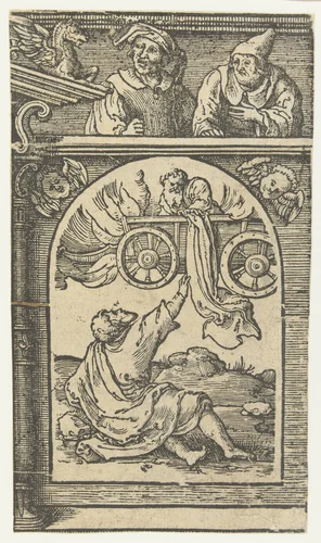 Hemelvaart van Elia by anonymous, print, 1525-1530