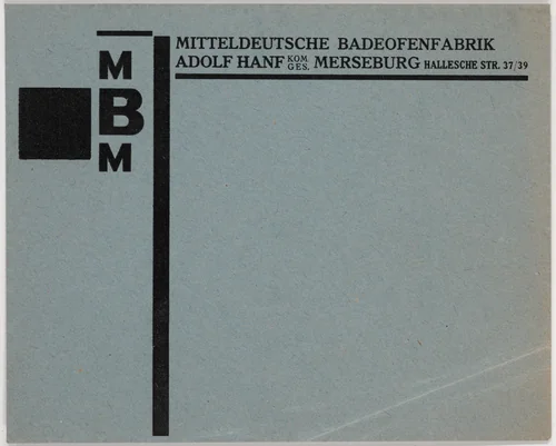Mitteldeutsche Badeofenfabrik, Adolf Hanf by Franz Wilhelm Seiwert, design, 1920