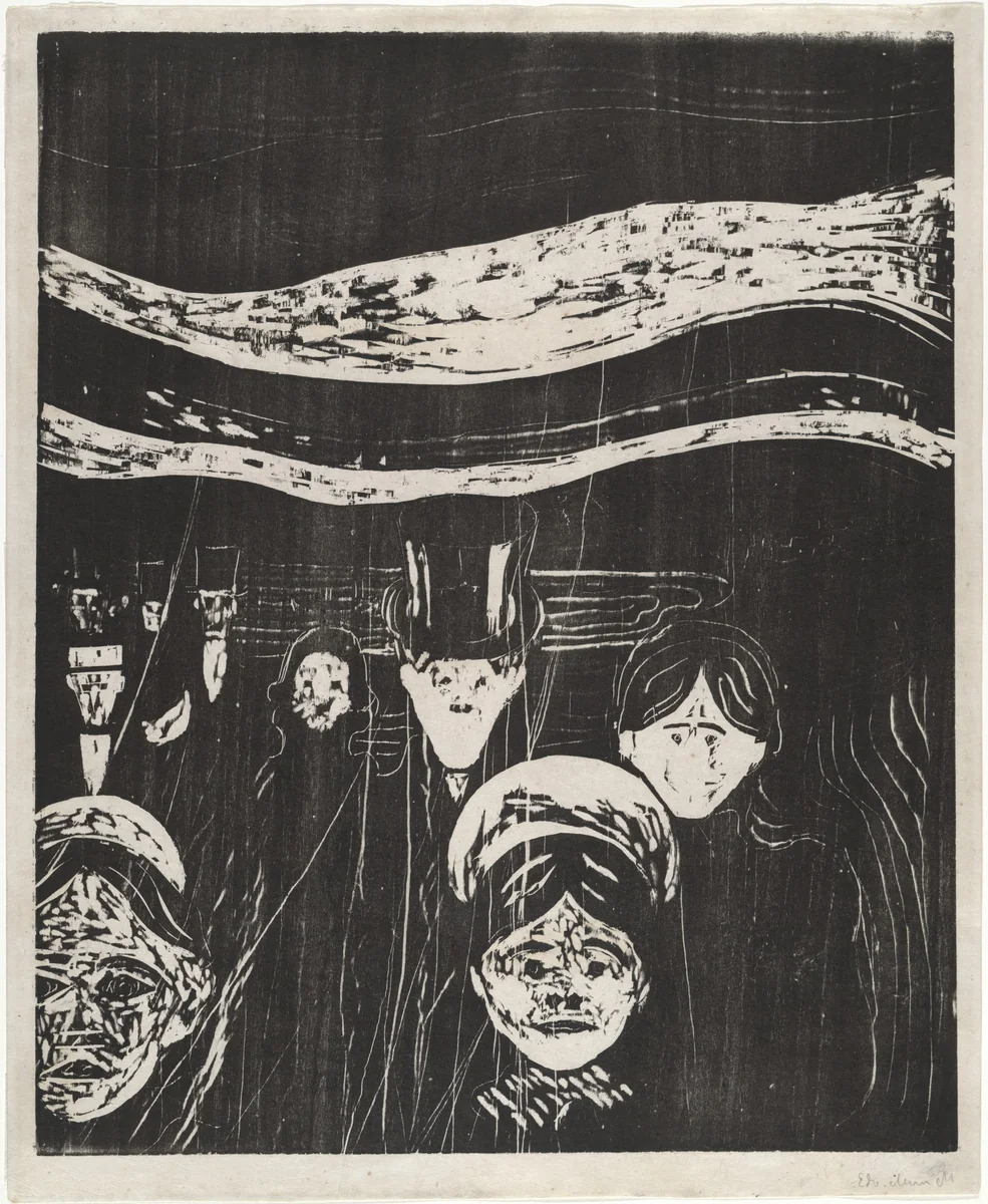 Angst by Edvard Munch, print, 1896