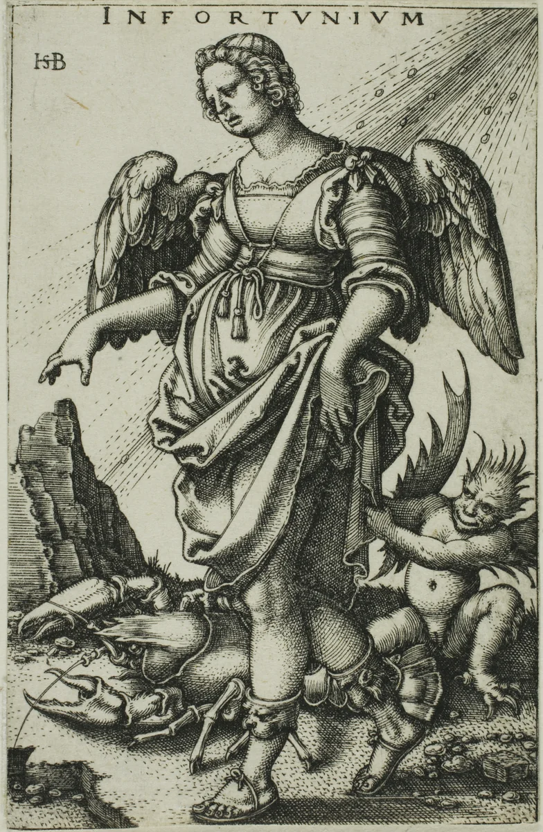Misfortune by Sebald Beham, print, 1536-1546
