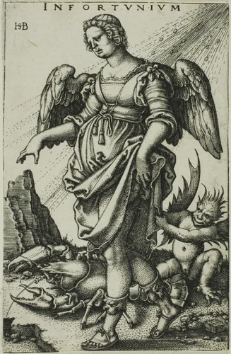 Misfortune by Sebald Beham, print, 1536-1546