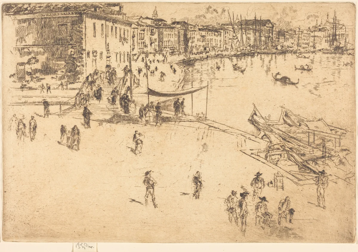 The Riva, No.II by James McNeill Whistler, print, 1880