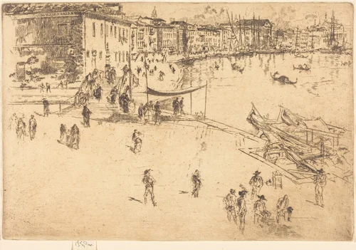 The Riva, No.II by James McNeill Whistler, print, 1880