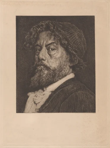 Portrait of the artist by Marcellin Desboutin, print, 1894-1896