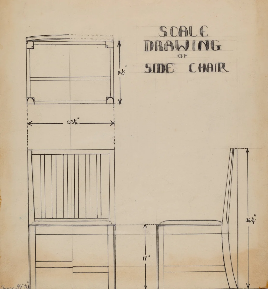 Side Chair (one of pair) by Harold Smith, index of american design, 1937
