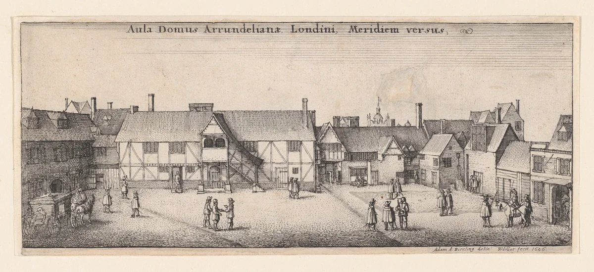 Arundel House from the South by Wenceslaus Hollar, print, 1646