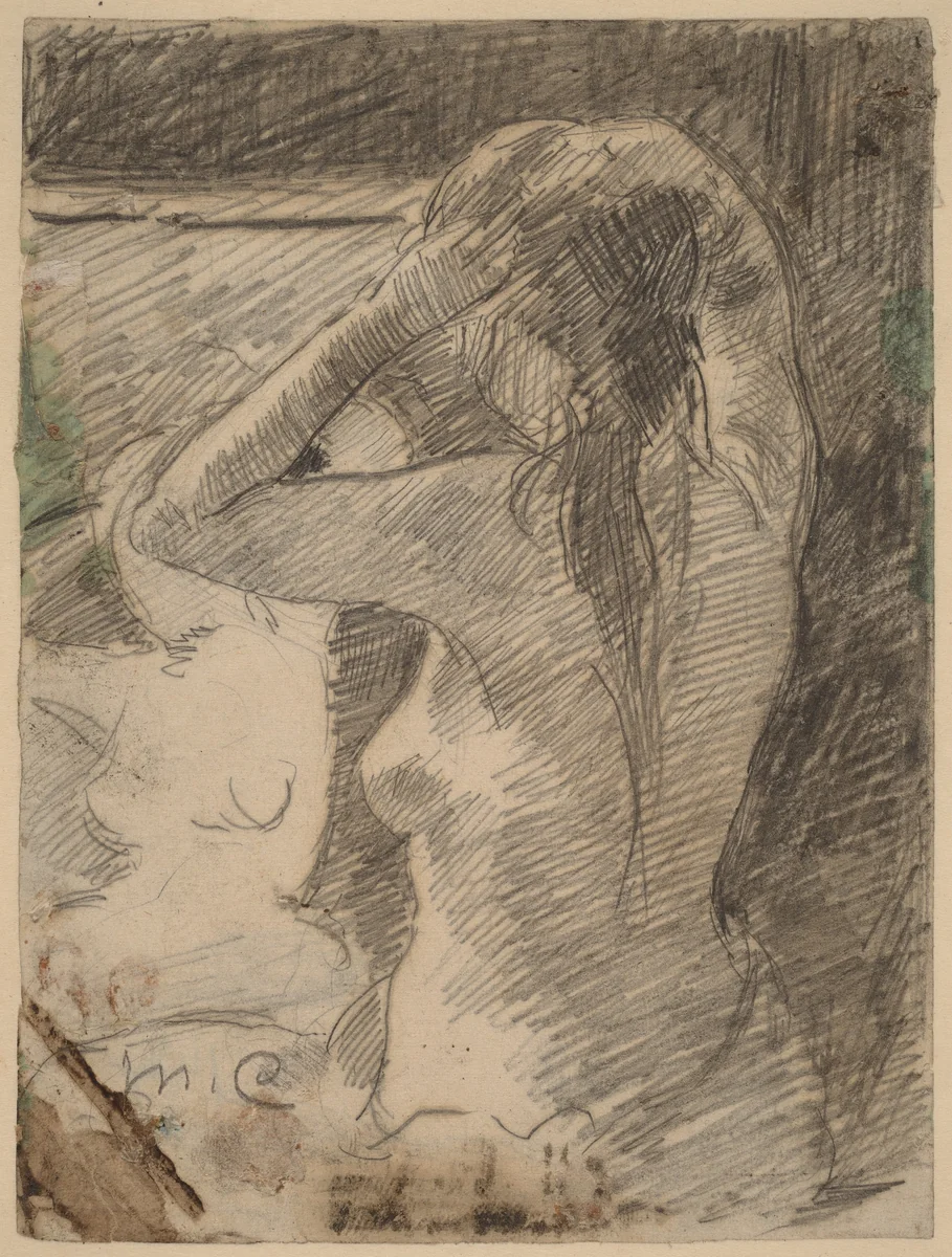 The Coiffure by Mary Cassatt, drawing, 1891