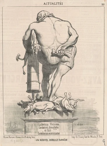 Un nouvel Hercule Farnèse by Honoré Daumier, print, 1852