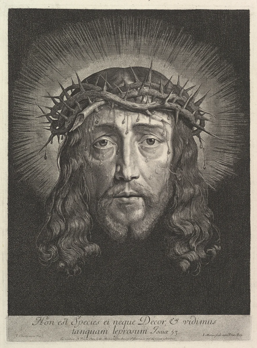 La sainte Face couronnee d'epines, (grand format) by Jean Morin, print, 1605-1650