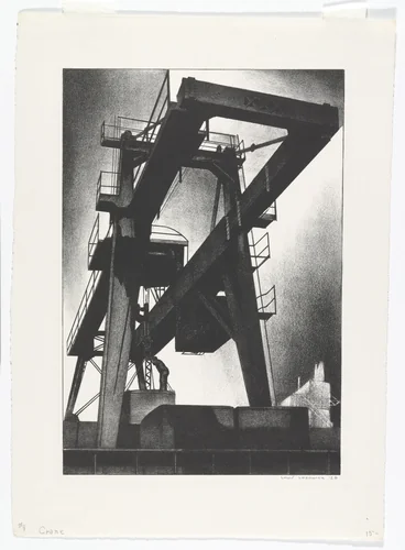 Crane by Louis Lozowick, print, 1928