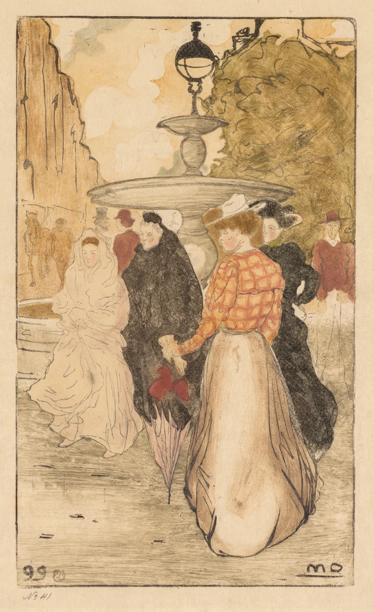 Place Saint Georges by Maurice Delcourt, print, 1899