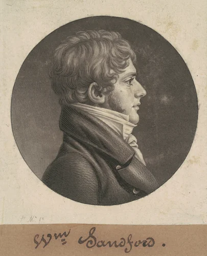 William Sanford by Charles B. J. Févret de Saint-Mémin, print, 1804-1806