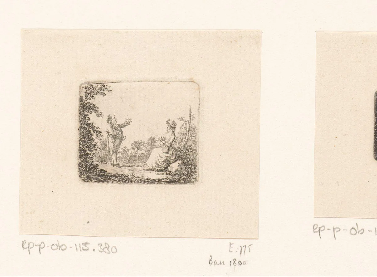 Opscheppende man by Daniel Nikolaus Chodowiecki, print, 1795