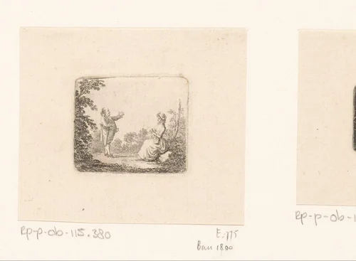 Opscheppende man by Daniel Nikolaus Chodowiecki, print, 1795