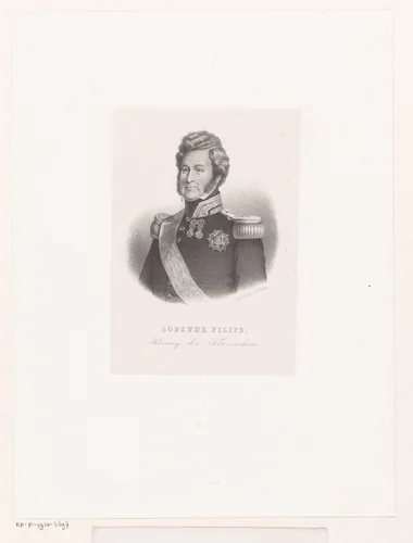Portret van Lodewijk Filips I van Frankrijk by anonymous, print, 1847-1865