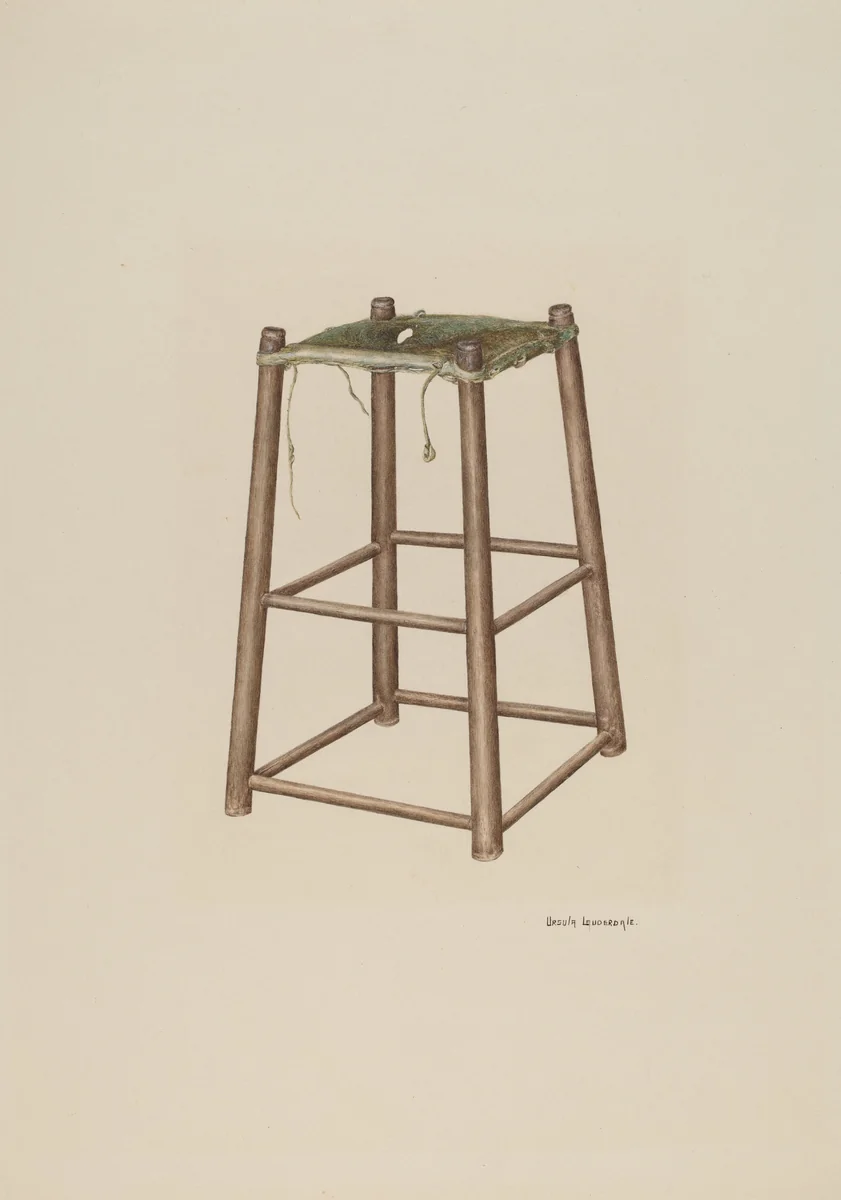 Office High Stool by Ursula Lauderdale, index of american design, 1940