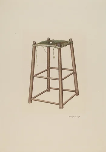 Office High Stool by Ursula Lauderdale, index of american design, 1940
