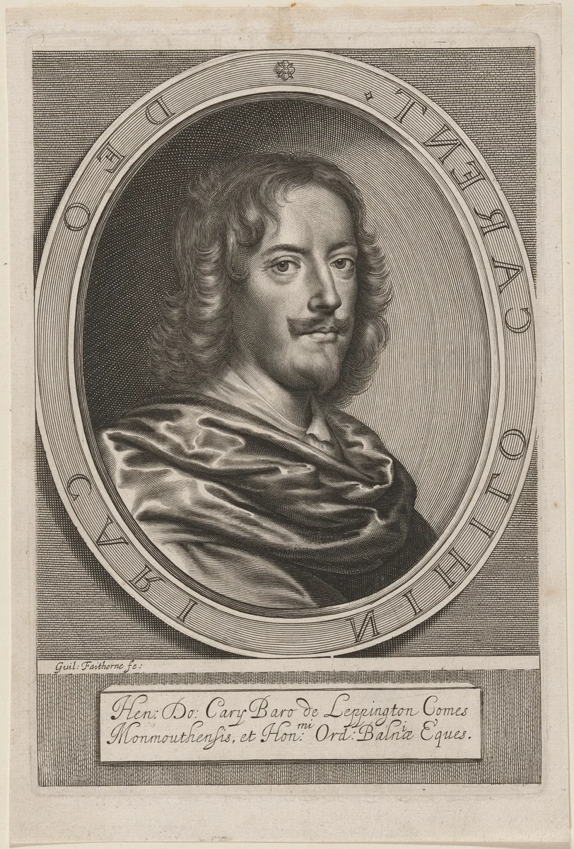 Henry Carey, Earl of Monmouth by William Faithorne, print, 1656