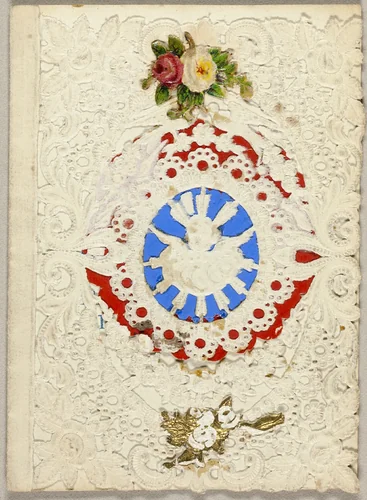 Untitled Valentine (Putti on Blue Ground) by Unknown Artist, other, 1845-1855