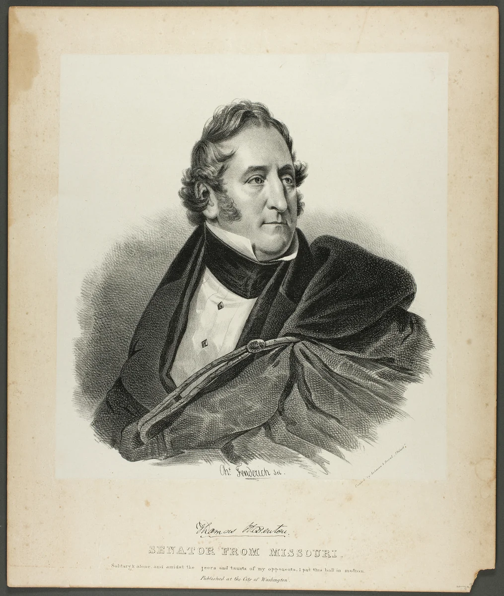 Thomas Benton, Senator from Missouri by Charles Fenderich, print, 1835-1845